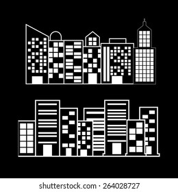 Real estate design over black background, vector illustration