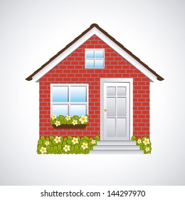 real estate design over gray background vector illustration