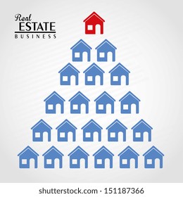 real estate design over gray background vector illustration 