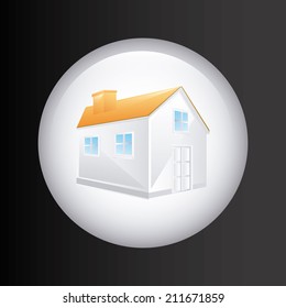 real estate design over gray  background vector illustration