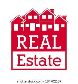 Real estate design over white background, vector illustration