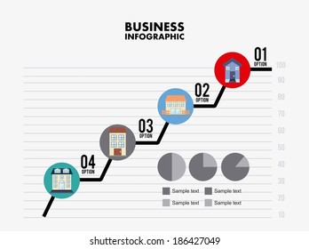 Real estate design over white background, vector illustration