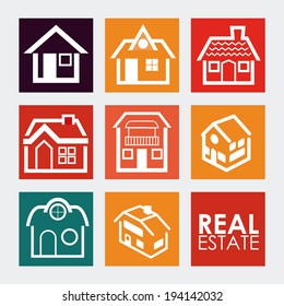 Real estate design over white background, vector illustration