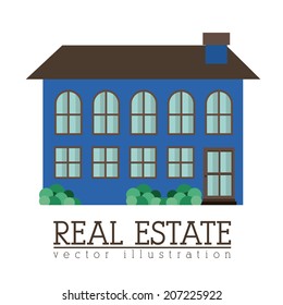 Real estate design over white background, vector illustration