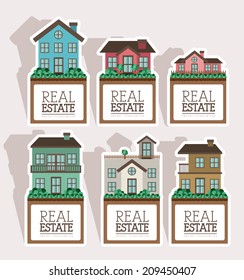 Real estate design over white background, vector illustration