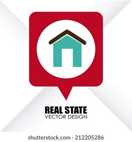 Real estate design over white background, vector illustration