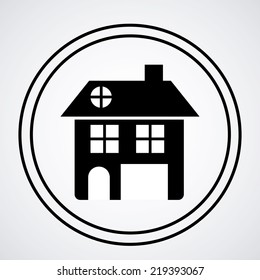 Real estate design over white background, vector illustration