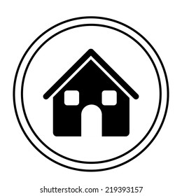Real estate design over white background, vector illustration