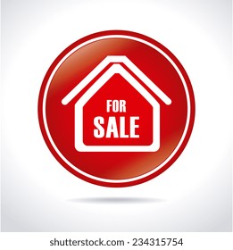 Real estate design over white background, vector illustration