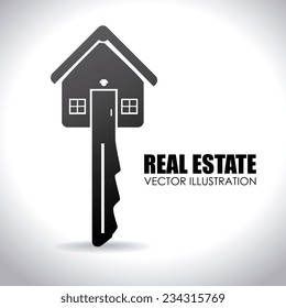 Real estate design over white background, vector illustration