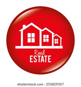 Real estate design over white background, vector illustration.