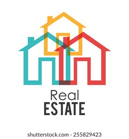 Real Estate Over White Background Vector Stock Vector (Royalty Free ...