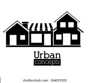 Real estate design over white background, vector illustration