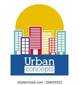 Real estate design over white background, vector illustration