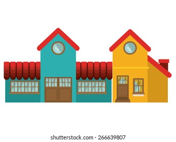 Real estate design over white background, vector illustration