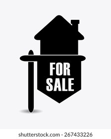 Real estate design over white background, vector illustration.
