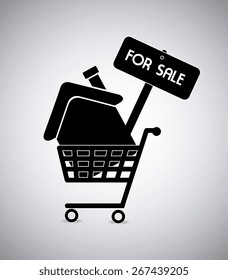 Real estate design over white background, vector illustration.