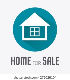 Real estate design over white background, vector illustration.