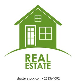 Real Estate design over white background, vector illustration