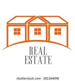 Real Estate design over white background, vector illustration