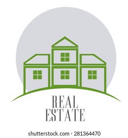Real Estate design over white background, vector illustration