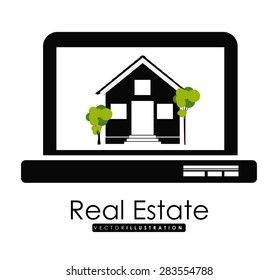 Real Estate  design over white backgound, vector illustration 