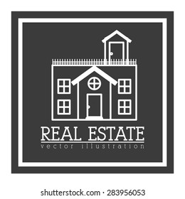 Real Estate design over white background, vector illustration