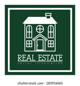 Real Estate design over white background, vector illustration