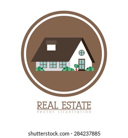 Real Estate design over white background, vector illustration