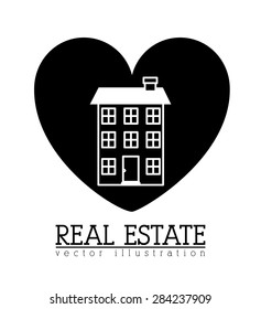 Real Estate design over white background, vector illustration