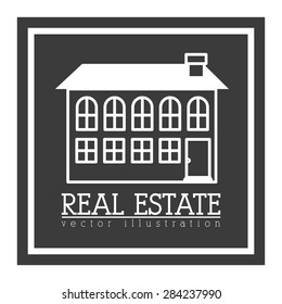 Real Estate design over white background, vector illustration