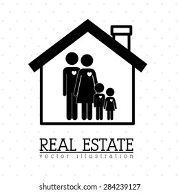 Real Estate design over white background, vector illustration