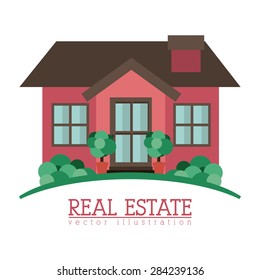 Real Estate design over white background, vector illustration