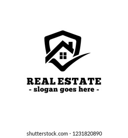 Real estate design template. House logo design. Vector and illustration.