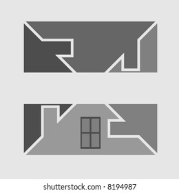 Real estate design with text space. The box in the centre can be removed.