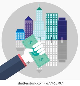 Real estate design. Vector concept.