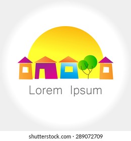 Real estate design. Vector template.