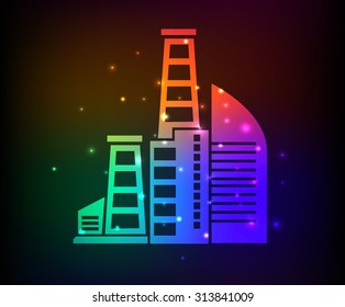 Real estate design,rainbow concept,clean vector