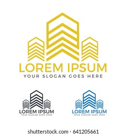 Real estate development logo design. Abstract building logo.