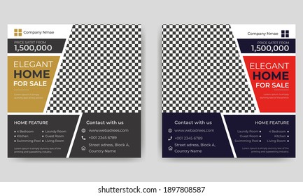 real estate and development social media post template.