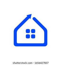 Real Estate Diagram Chart Arrow House Logo