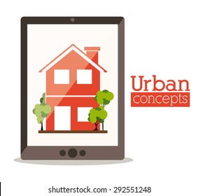 Real Estate digital design, vector illustration eps 10