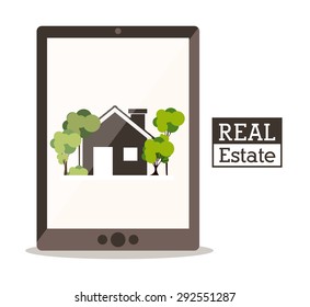 Real Estate digital design, vector illustration eps 10