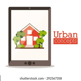 Real Estate digital design, vector illustration eps 10