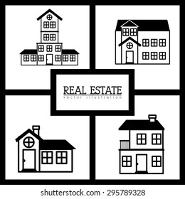 Real Estate digital design, vector illustration eps 10