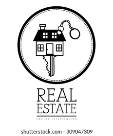 Real Estate digital design, vector illustration eps 10