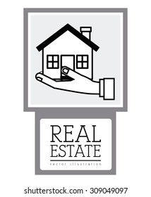 Real Estate digital design, vector illustration eps 10