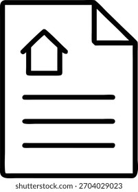 Icono de documento inmobiliario, que representa la información y el Acuerdo legal de la propiedad