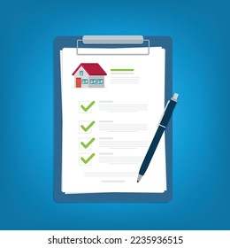 Real estate document, mortgage documents. Vector illustration