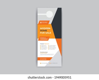 Real Estate Door Hanger and modern Door hanger mockup Door hanger template